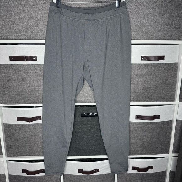 Lululemon Men's On The Mat Pull On Drawstring Active Pants Heathered Slate Gray - Picture 3 of 10